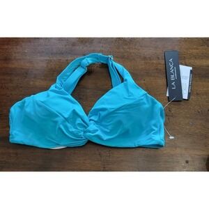NWT La Blanca 14 Twist Underwire Bandeau Bikini Swim Top 124079